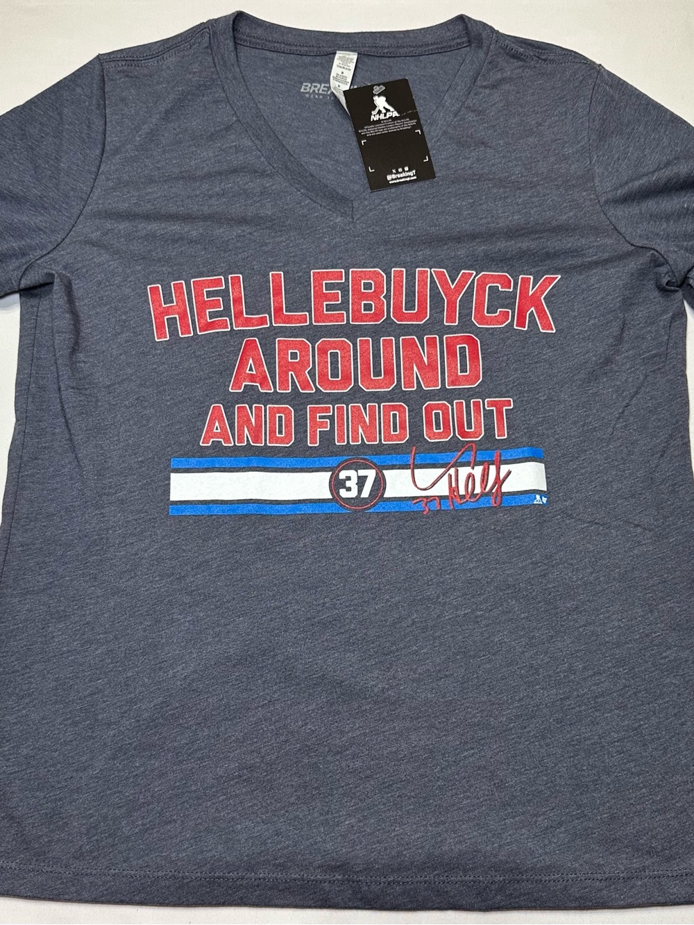 BreakingT NWT Connor Hellebuyck Around And Find Out Shirt M